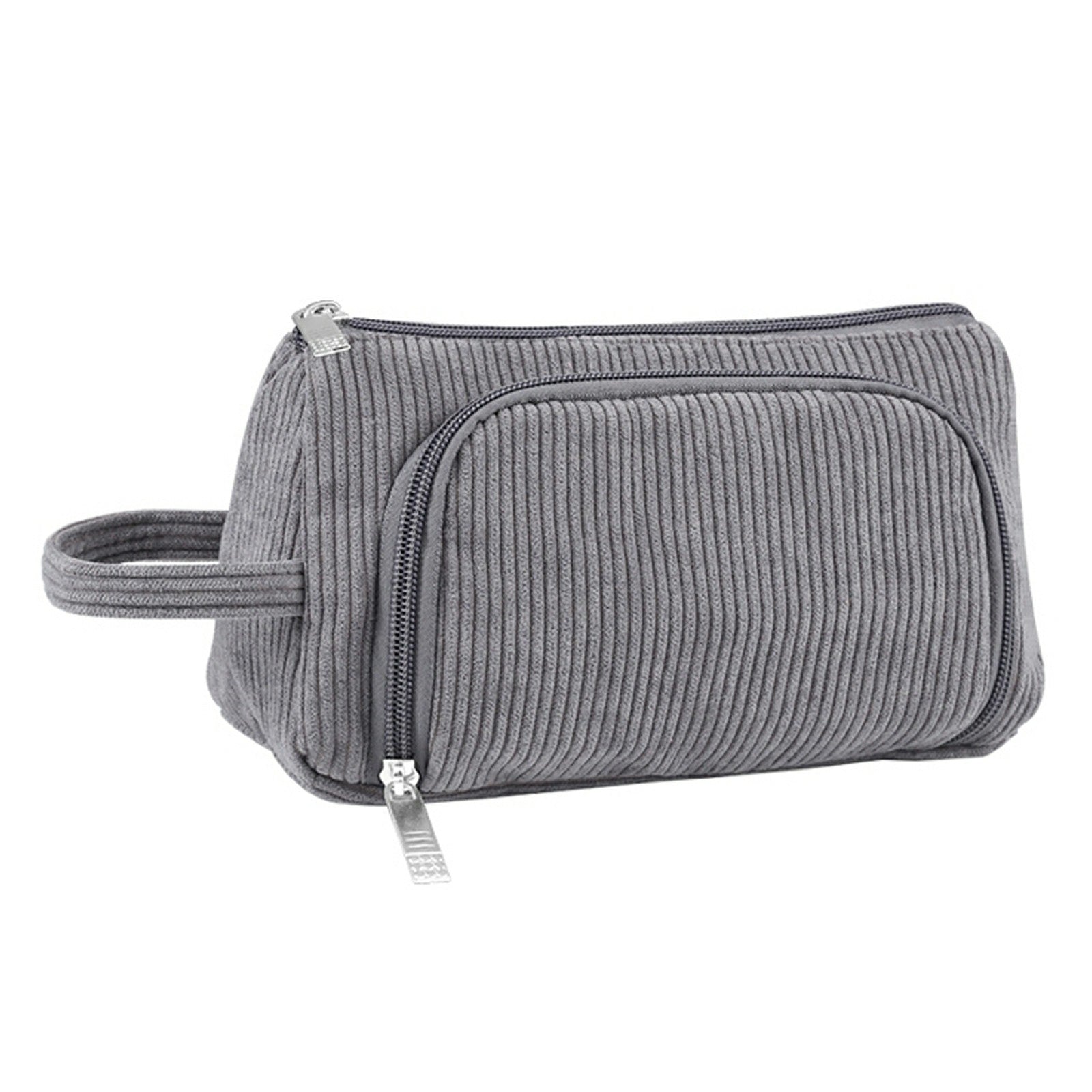 HAWEEL Corduroy Cosmetics Bag Travel Organizer Toiletry Bag for Makeup, Lotion, Pen