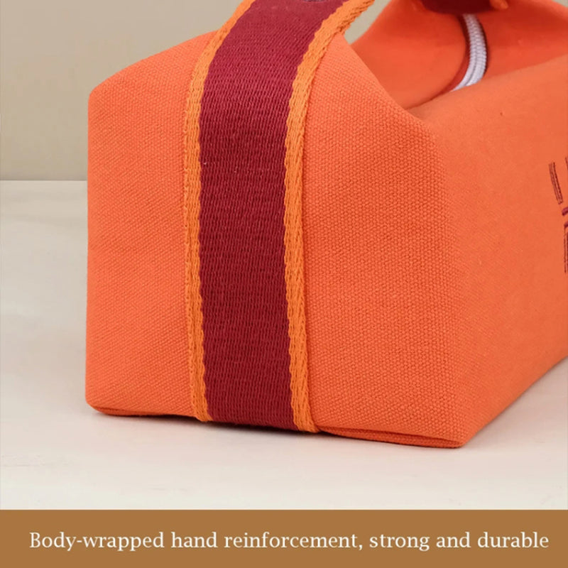 Canvas Waterproof Makeup Bag Wash Organizer Travel Portable Toiletries Storage Pouch