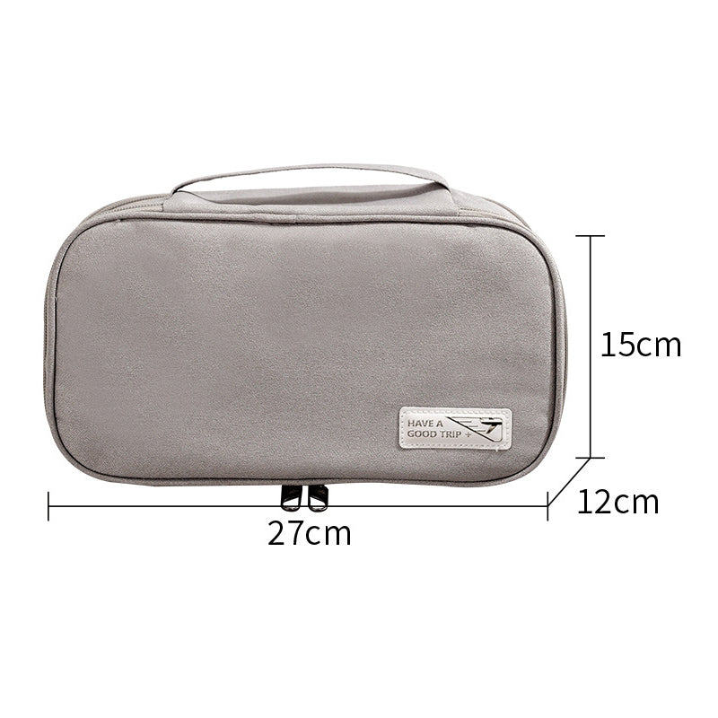 Handheld Wet and Dry Separation Travel Toiletry Bag Polyester Portable Cosmetic Bag