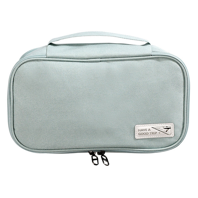 Handheld Wet and Dry Separation Travel Toiletry Bag Polyester Portable Cosmetic Bag