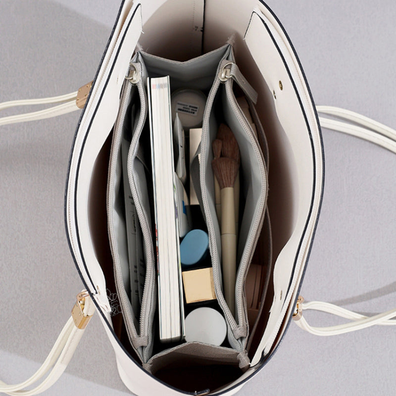 Handheld Makeup Bag Polyester Travel Wash Bag Pouch with Multiple Compartments