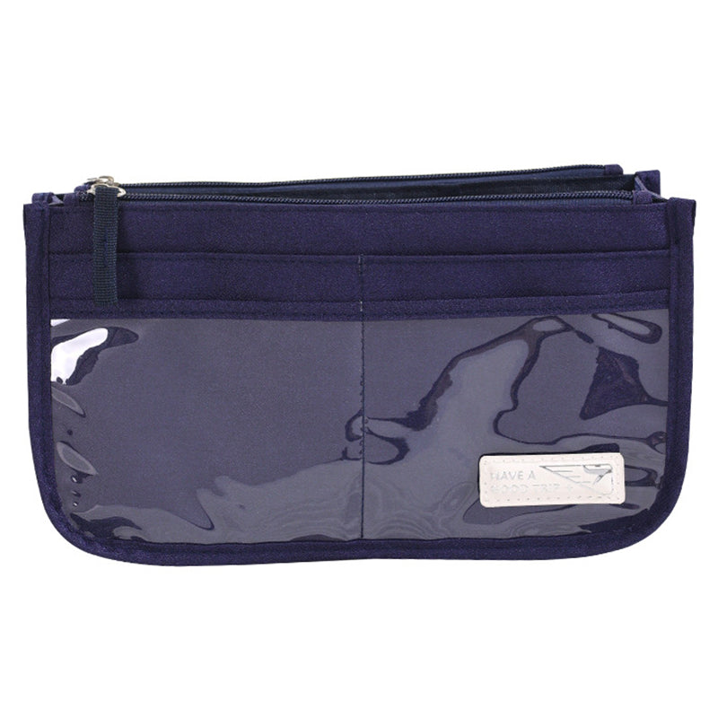 Handheld Makeup Bag Polyester Travel Wash Bag Pouch with Multiple Compartments