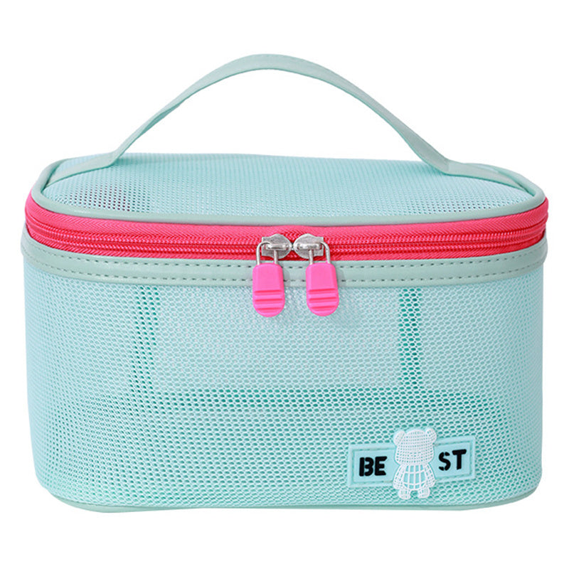 Portable Toiletry Bag Mesh Large Capacity Breathable Cosmetic Storage Bag