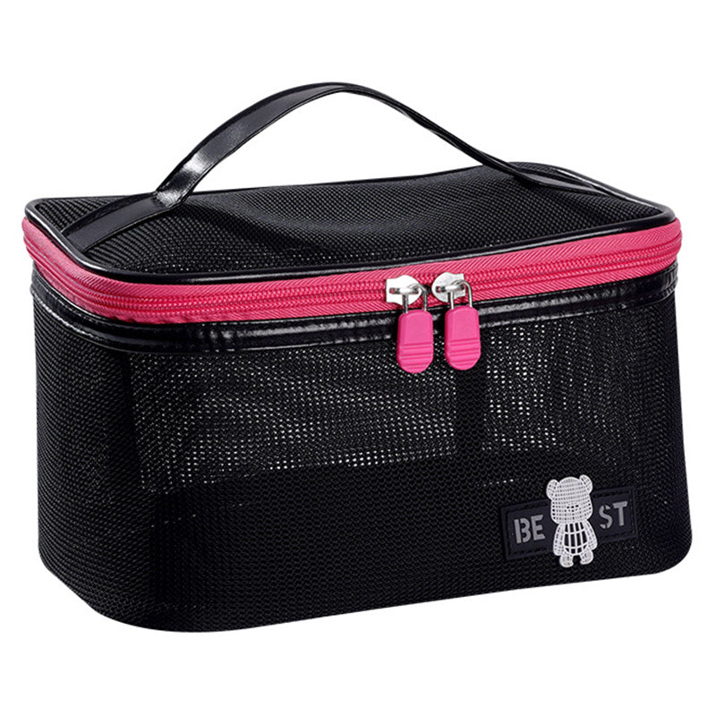 Portable Toiletry Bag Mesh Large Capacity Breathable Cosmetic Storage Bag