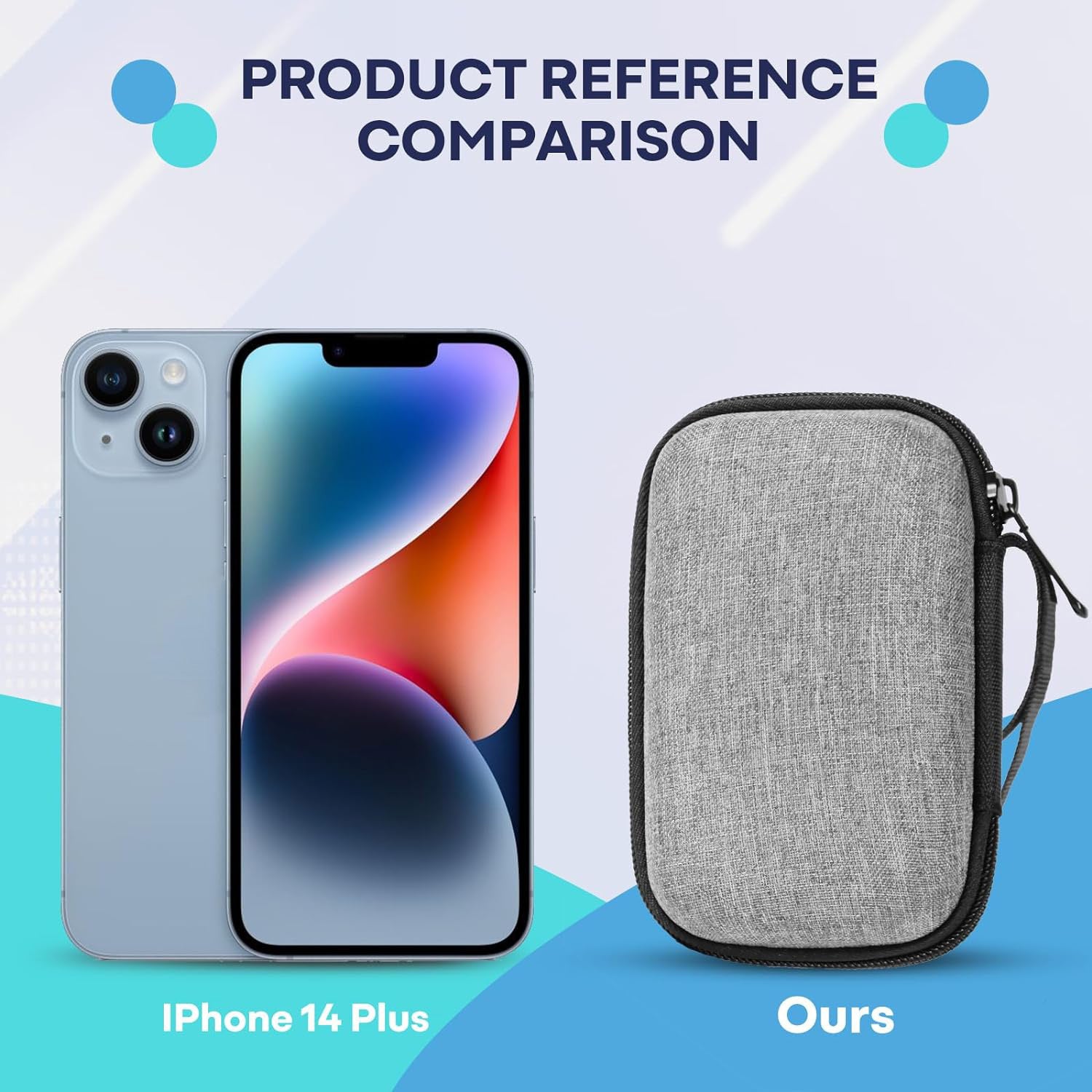 For Anker MagGo Magnetic Portable Charger Carrying Case Nylon+EVA Storage Holder Bag