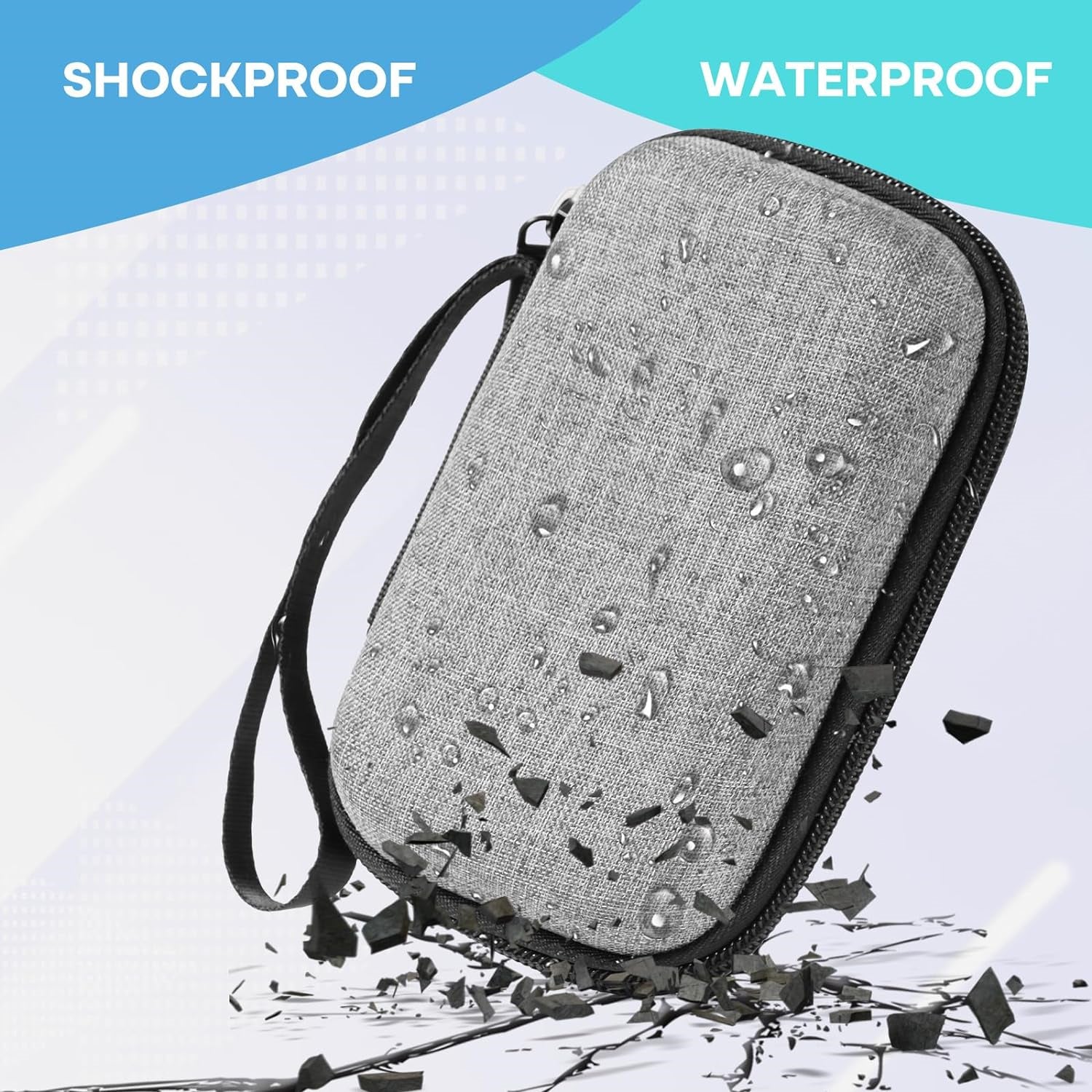 For Anker MagGo Magnetic Portable Charger Carrying Case Nylon+EVA Storage Holder Bag