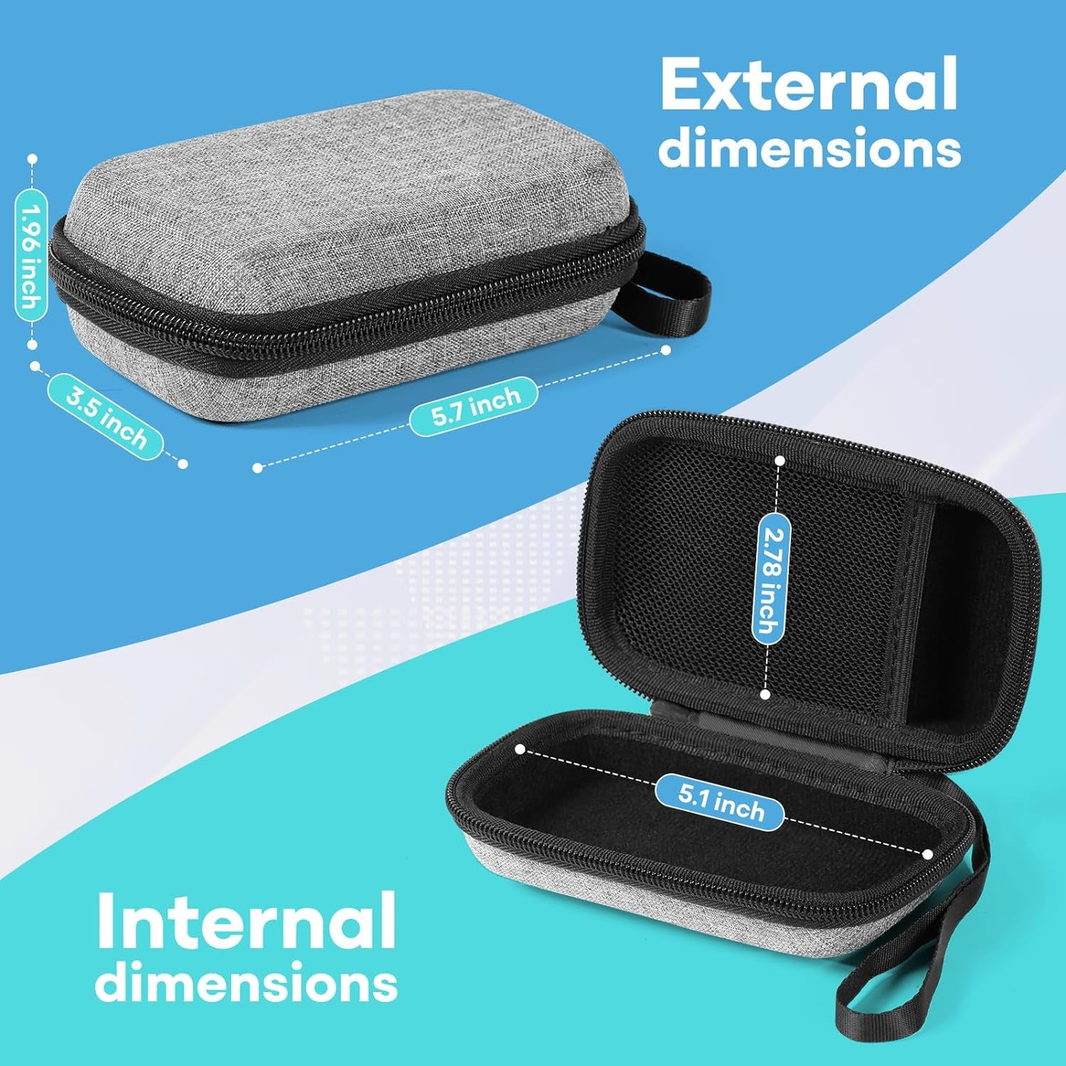 For Anker MagGo Magnetic Portable Charger Carrying Case Nylon+EVA Storage Holder Bag