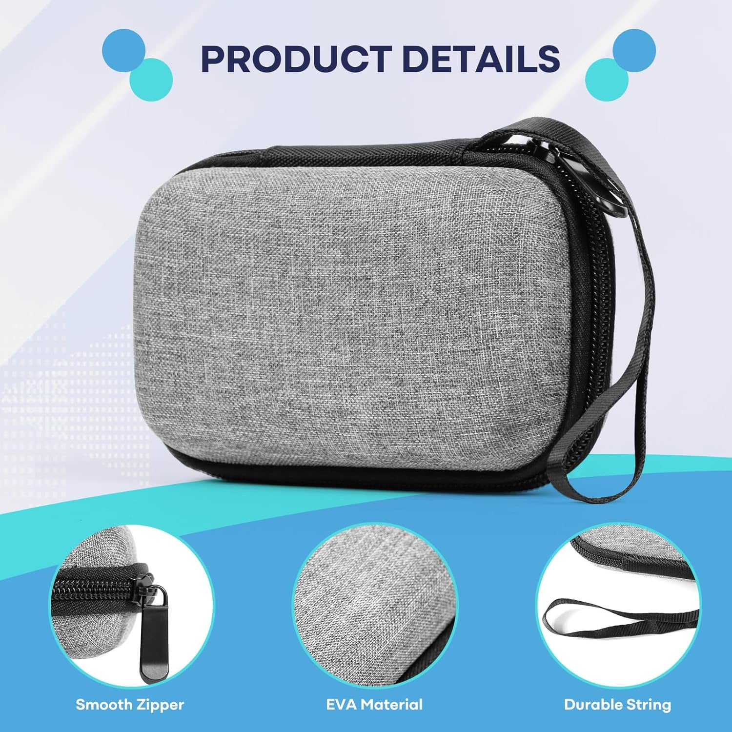 For Anker MagGo Magnetic Portable Charger Carrying Case Nylon+EVA Storage Holder Bag