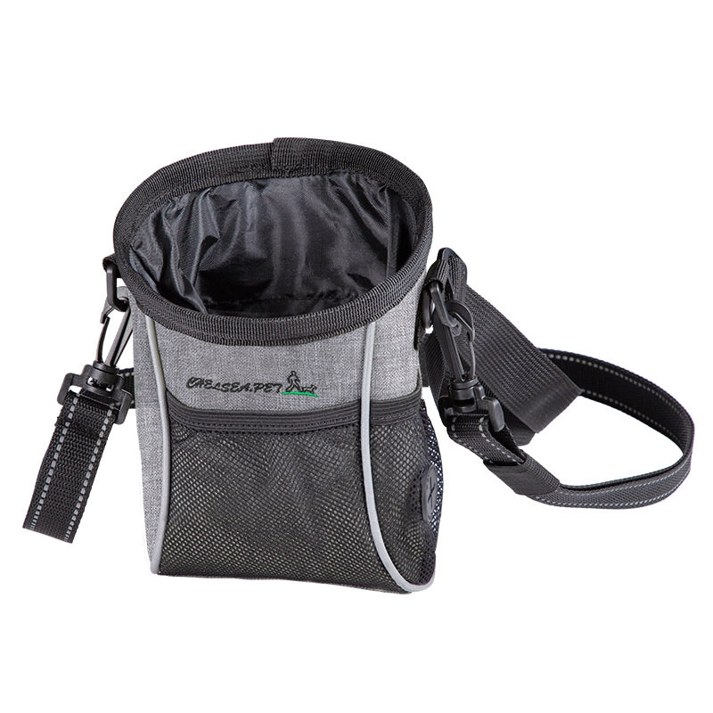 LDLC QS-058 Convenient Training Dog Treat Pouch Pet Waist Bag Drawstring Carries Pet Toys Food Poop Bag Pouch - Light Grey
