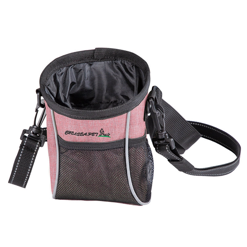 LDLC QS-058 Convenient Training Dog Treat Pouch Pet Waist Bag Drawstring Carries Pet Toys Food Poop Bag Pouch - Light Grey