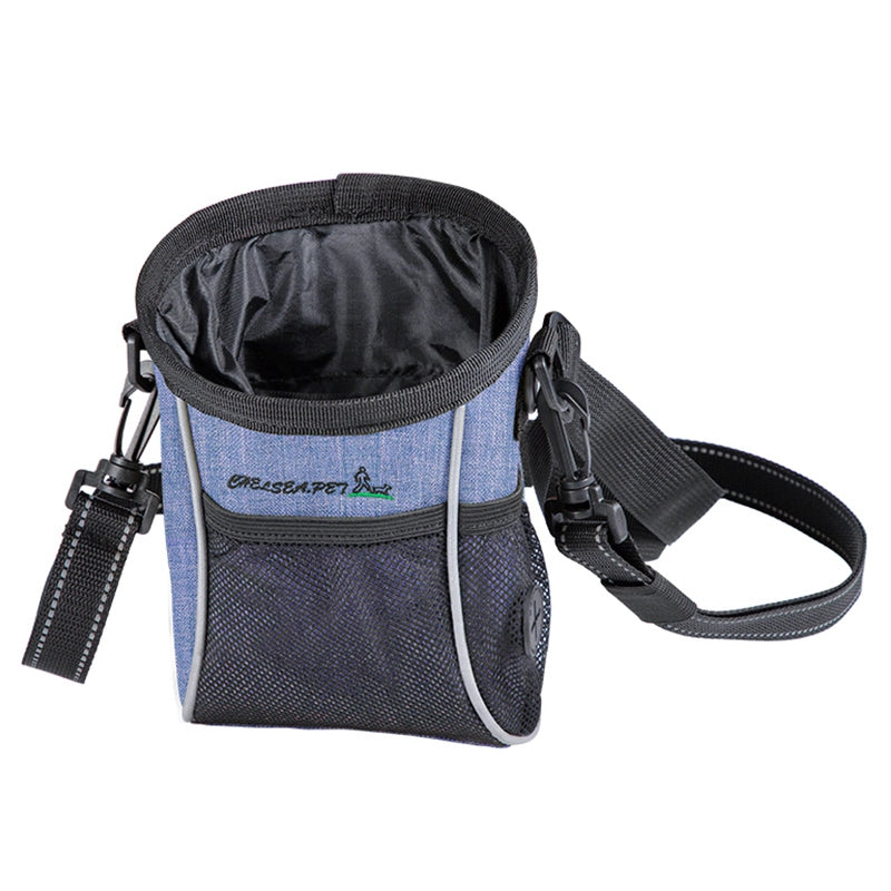 LDLC QS-058 Convenient Training Dog Treat Pouch Pet Waist Bag Drawstring Carries Pet Toys Food Poop Bag Pouch - Light Grey