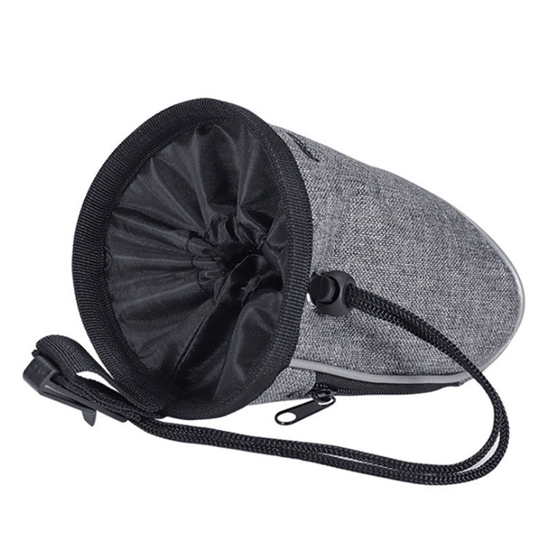 LDLC QS-060 Portable Dog Treat Bag Outdoor Dog Treat Pouch for Training Feeding Pet Trainer Waist Bag for Dog Snacks - Light Grey