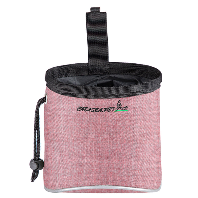 LDLC QS-060 Portable Dog Treat Bag Outdoor Dog Treat Pouch for Training Feeding Pet Trainer Waist Bag for Dog Snacks - Light Grey