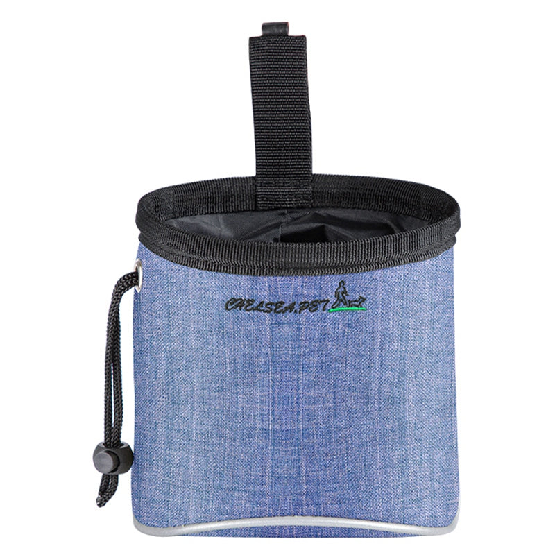 LDLC QS-060 Portable Dog Treat Bag Outdoor Dog Treat Pouch for Training Feeding Pet Trainer Waist Bag for Dog Snacks - Light Grey