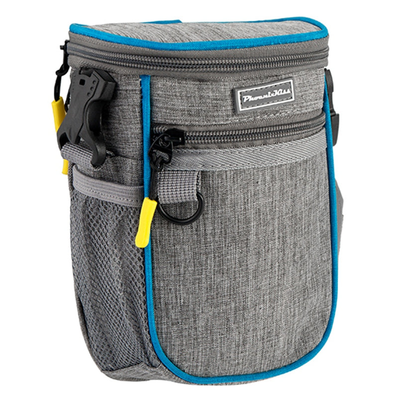 LDLC QS-095 Outdoor Walking Large Capacity Dog Treat Pouch Waterproof Pet Training Waist Bag - Grey/Blue