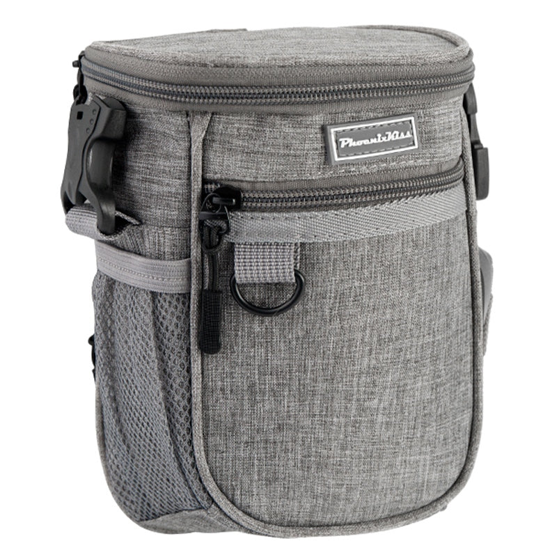 LDLC QS-095 Outdoor Walking Large Capacity Dog Treat Pouch Waterproof Pet Training Waist Bag - Grey/Blue