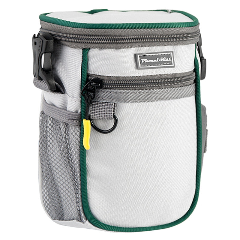LDLC QS-095 Outdoor Walking Large Capacity Dog Treat Pouch Waterproof Pet Training Waist Bag - Grey/Blue