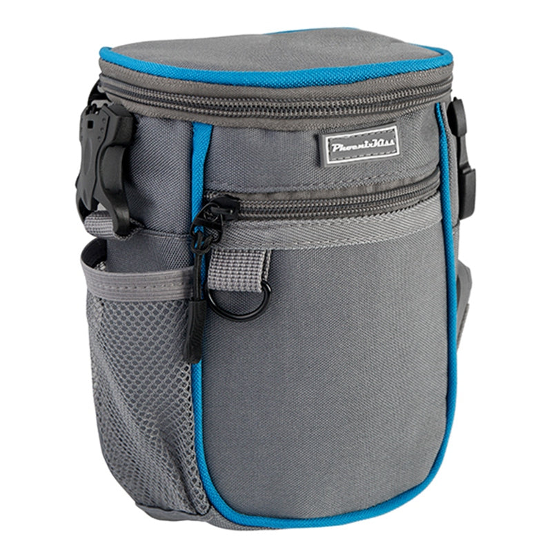 LDLC QS-095 Outdoor Walking Large Capacity Dog Treat Pouch Waterproof Pet Training Waist Bag - Grey/Blue