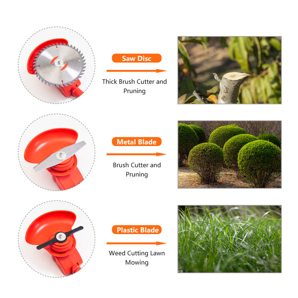 HILDA 3000mAh Electric Grass Trimmer 14-Piece Garden Pruner Set with Battery and Charger