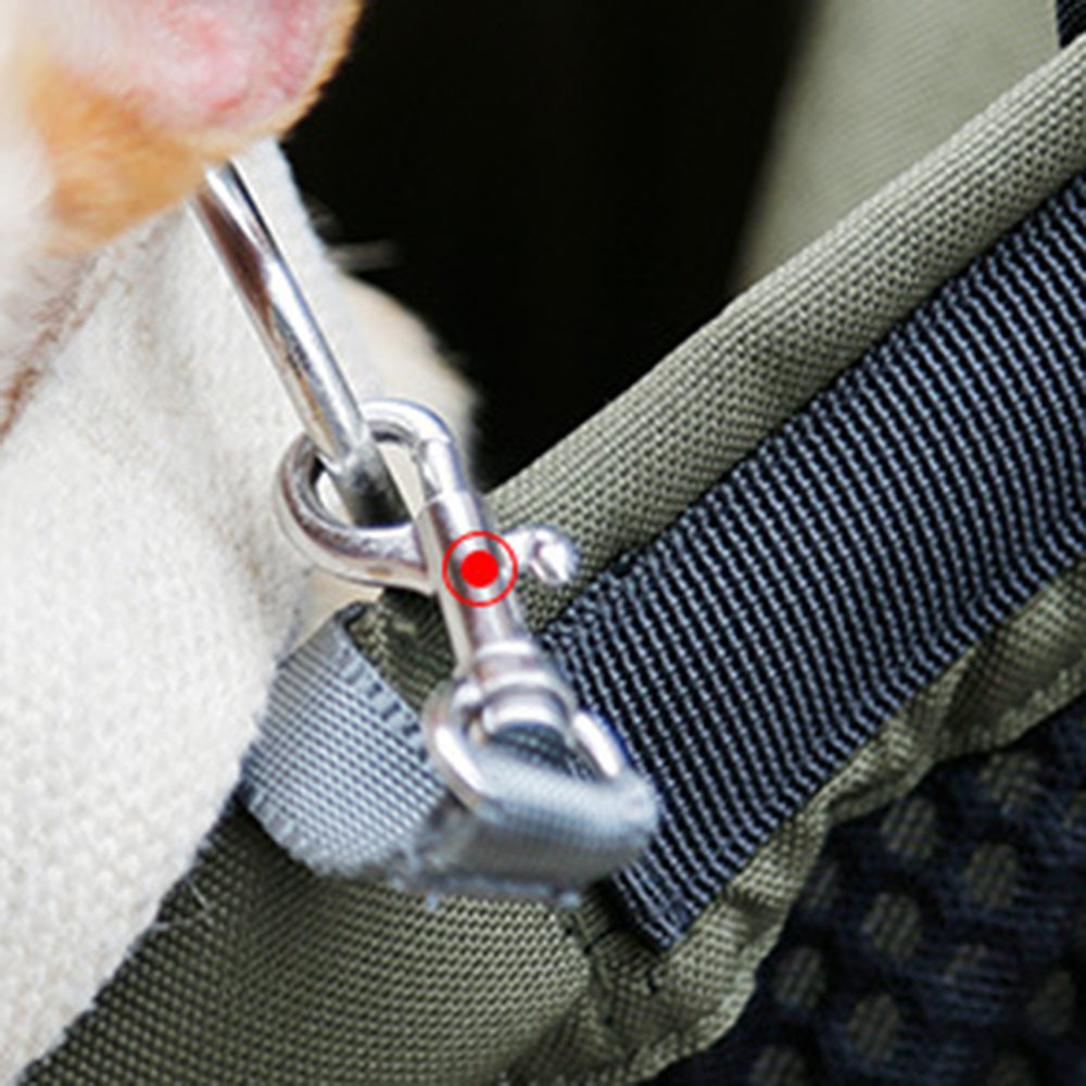DOGLEMI PD30010 Pet Front Chest Backpack Breathable Mesh Dog Cat Shoulder Bag for Outdoor Travel - Pink Grey / M