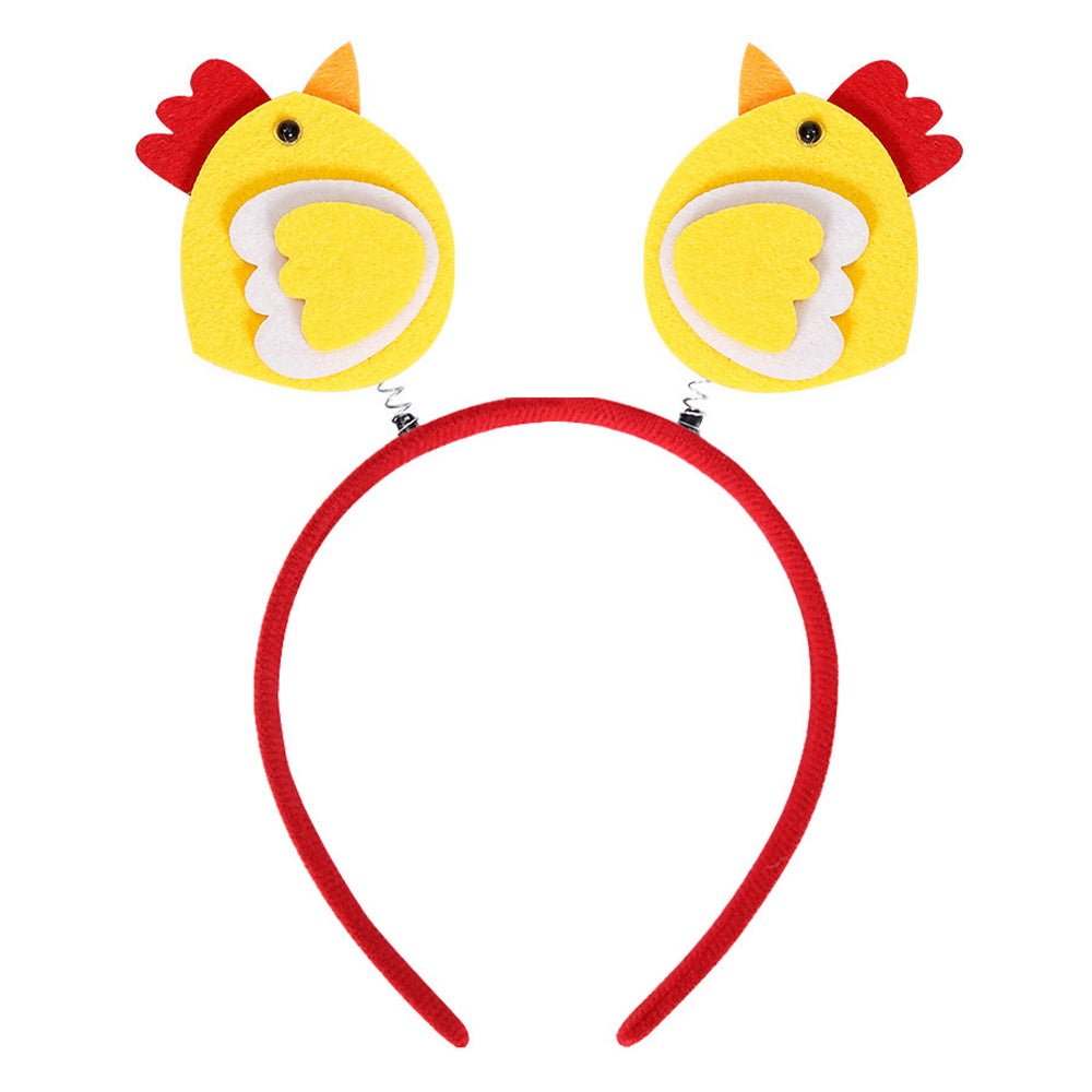 2Pcs Happy Easter Hair Hoop Bunny Carrot Eggs Chick Headband Party Prop