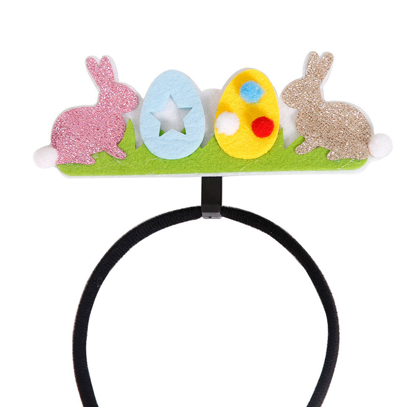 2Pcs Happy Easter Hair Hoop Bunny Carrot Eggs Chick Headband Party Prop