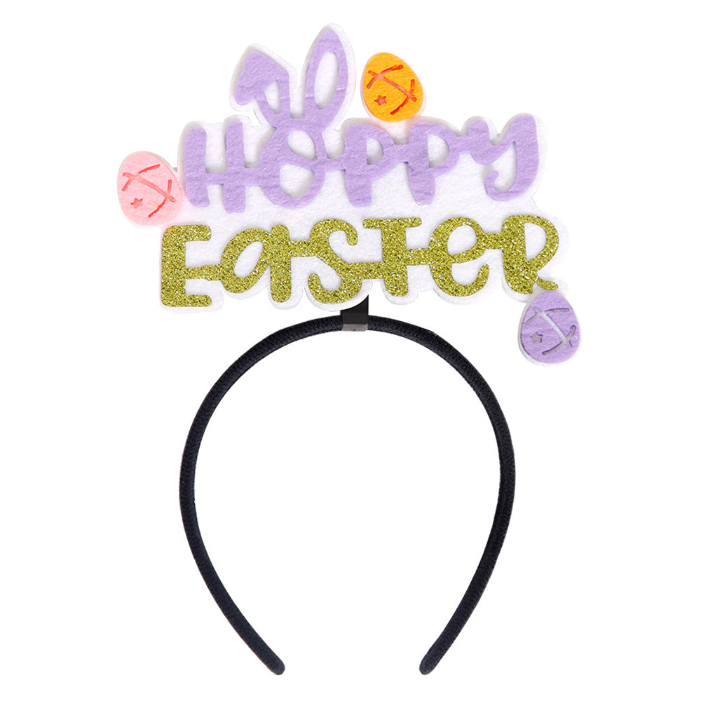 2Pcs Happy Easter Hair Hoop Bunny Carrot Eggs Chick Headband Party Prop