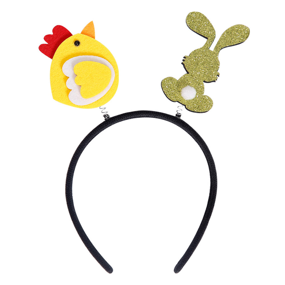 2Pcs Happy Easter Hair Hoop Bunny Carrot Eggs Chick Headband Party Prop