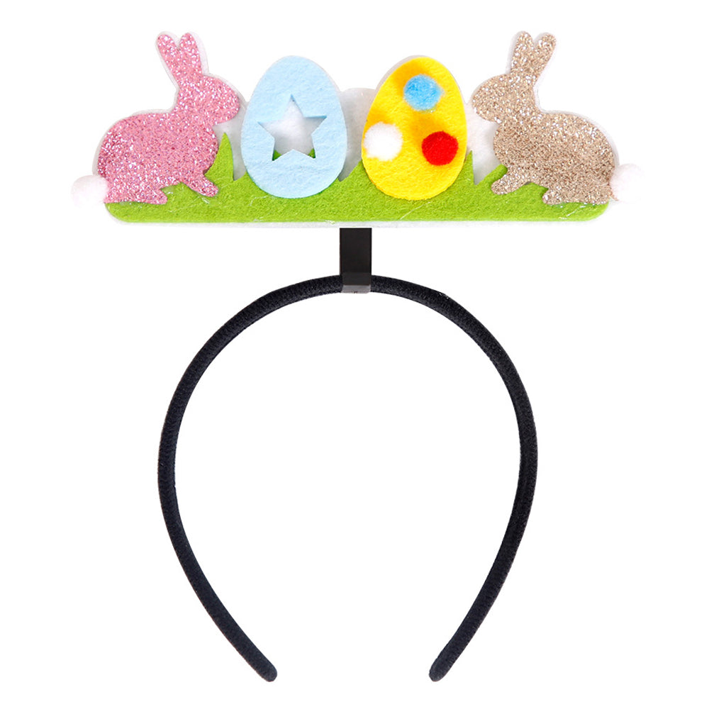 2Pcs Happy Easter Hair Hoop Bunny Carrot Eggs Chick Headband Party Prop