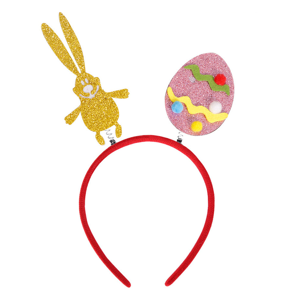 2Pcs Happy Easter Hair Hoop Bunny Carrot Eggs Chick Headband Party Prop