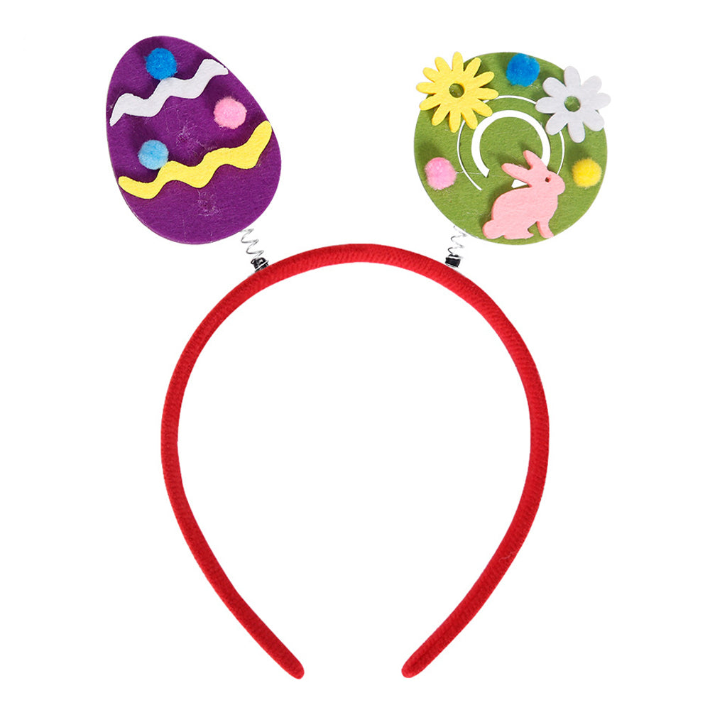2Pcs Happy Easter Hair Hoop Bunny Carrot Eggs Chick Headband Party Prop