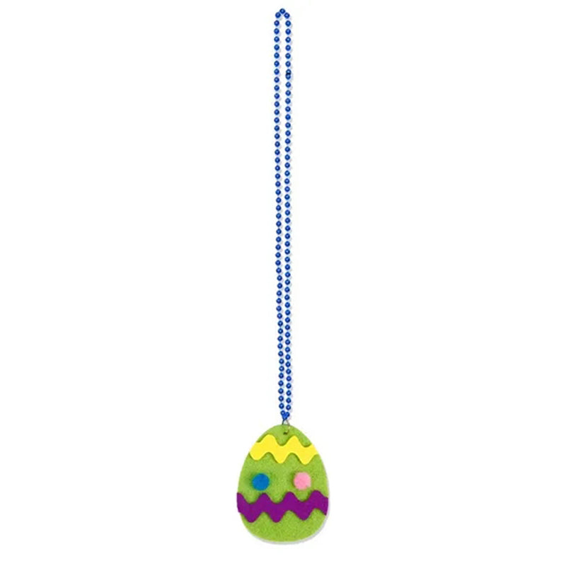 2Pcs Plastic+Felt Kids Easter Necklace Theme Neck Chain Party Dress Up Decor