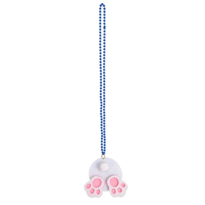 2Pcs Plastic+Felt Kids Easter Necklace Theme Neck Chain Party Dress Up Decor