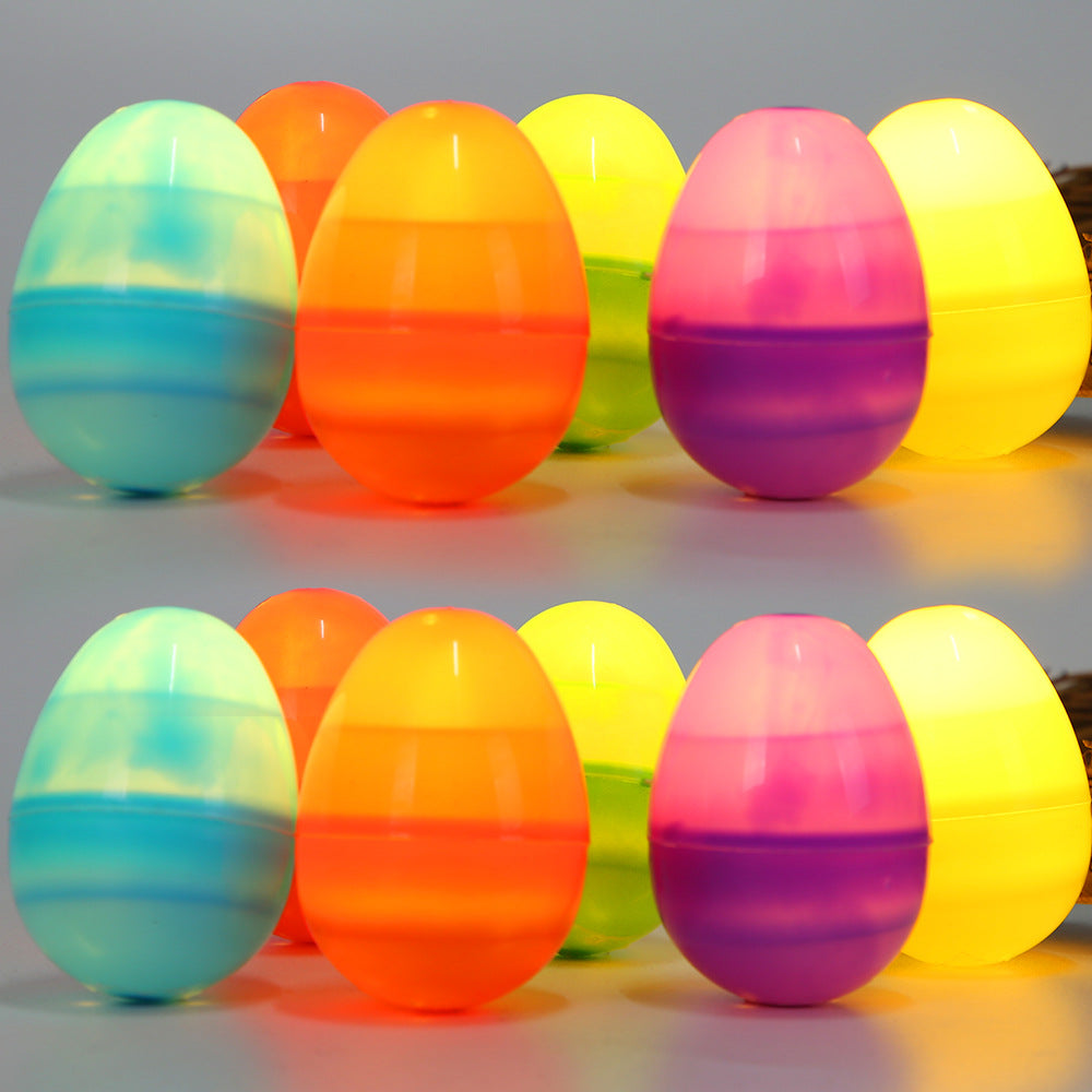 12Pcs Mixed Color Easter Egg with LED Light Party Decoration Kids Gift