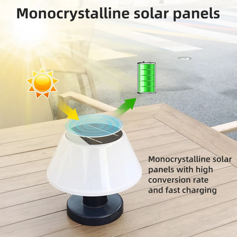 YH1901 Outdoor  Solar Table Lamp Waterproof LED Desk Light Color Temperature 4500K