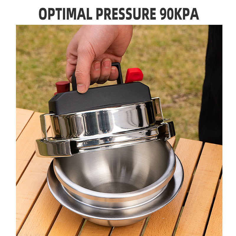 CLS Self-driving Tour Camping Stainless Steel 1.6L Pressure Cooker for 2~4 People (No FDA Certification, BPA Free)