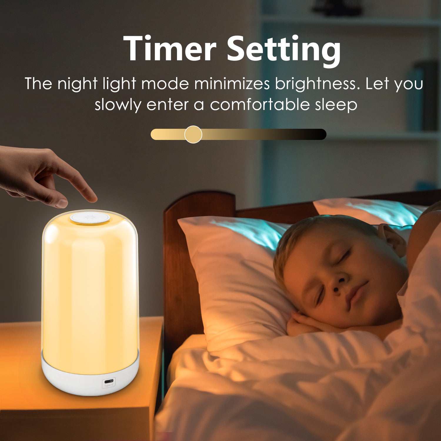 Smart Touch Bedside Lamp Bluetooth Dimmable Color Night Light Outdoor Music Table Lamp