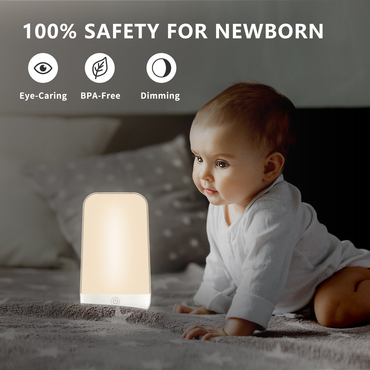 Smart Touch Bedside Lamp Bluetooth Dimmable Color Night Light Outdoor Music Table Lamp