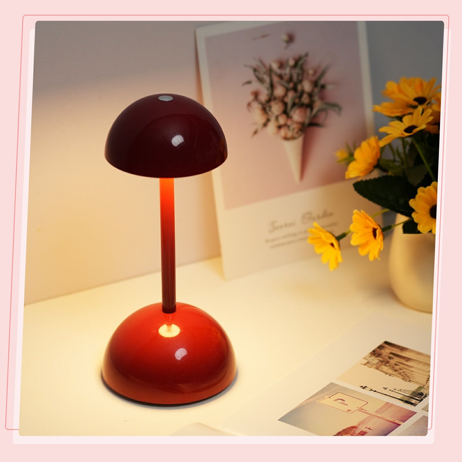 TD-06 Three colors can be switched by touch: white light / warm light / neutral light to create a  Bedside Lamp Mini Battery Operated LED Desk Light