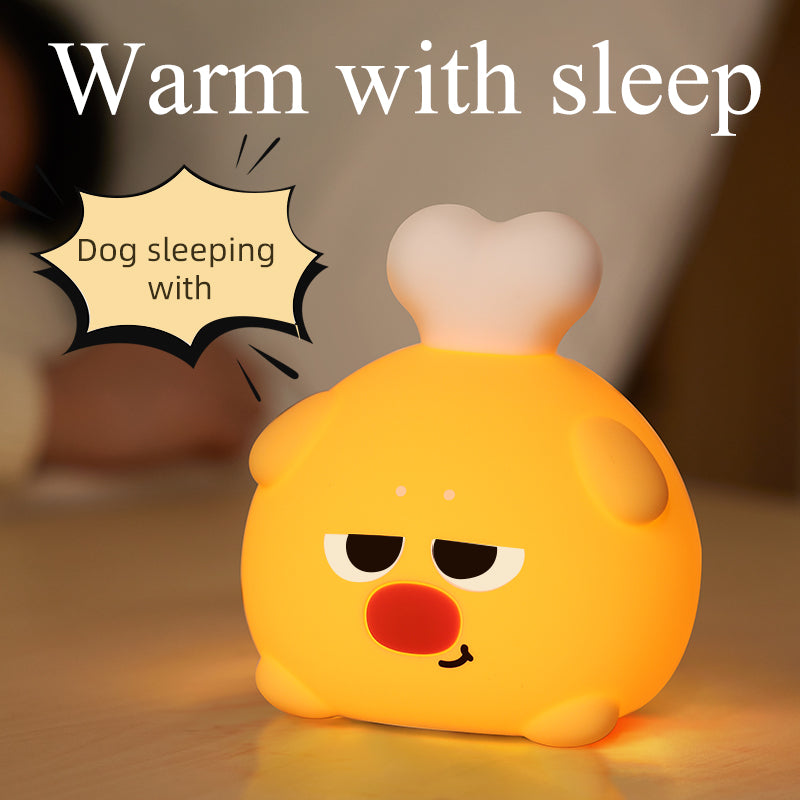 Cute Night Light Children Room Three Gears Cartoon Chicken Leg Timing Bedside Lamp