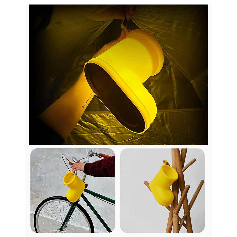 NOFUN DESIGN NF-04 Rain Shoe Shape Silicone Touch Night Lamp 3 Dimming Modes USB Charging Light