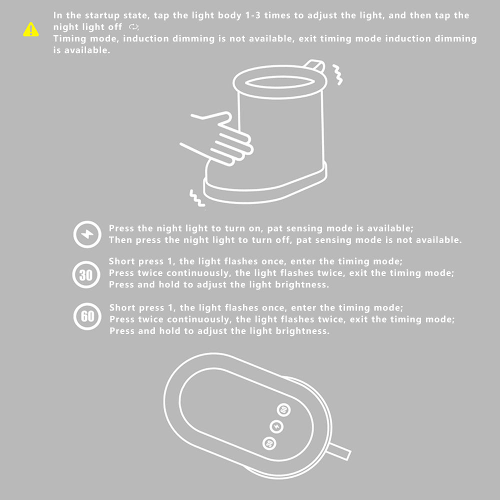 NOFUN DESIGN NF-04 Rain Shoe Shape Silicone Touch Night Lamp 3 Dimming Modes USB Charging Light