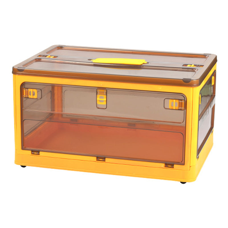 37 x 26.5 x 22cm Folding Storage Box for Home, 5-Sided Doors PP Storage Bin, Size: S