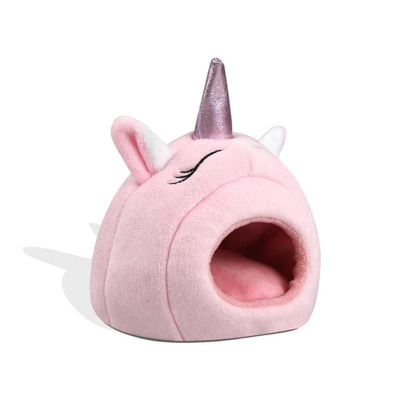 TG-PB080 Cute Soft Pet Bed for Small Pets Hamsters Squirrels, Warming Autumn Winter Indoor Snooze Sleeping Cozy Pet Products - Pink