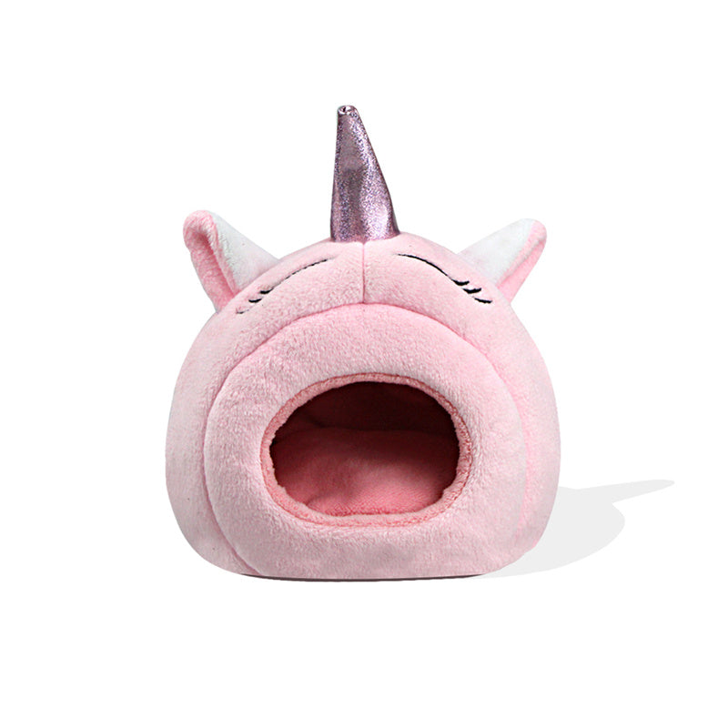 TG-PB080 Cute Soft Pet Bed for Small Pets Hamsters Squirrels, Warming Autumn Winter Indoor Snooze Sleeping Cozy Pet Products - Pink