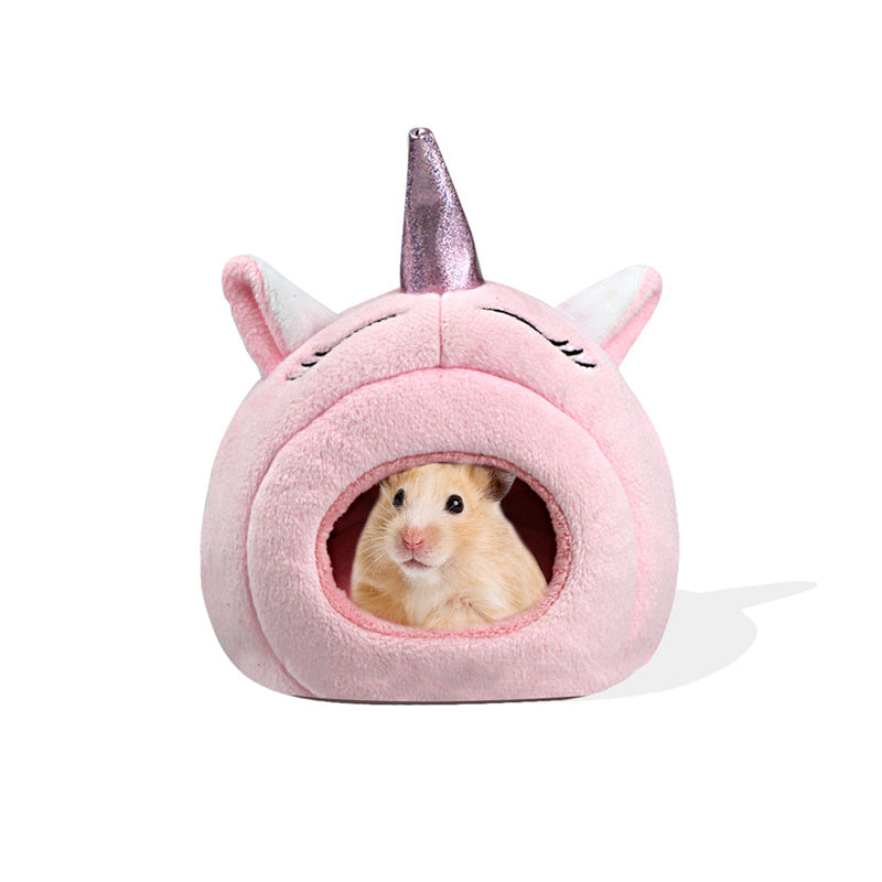 TG-PB080 Cute Soft Pet Bed for Small Pets Hamsters Squirrels, Warming Autumn Winter Indoor Snooze Sleeping Cozy Pet Products - Pink