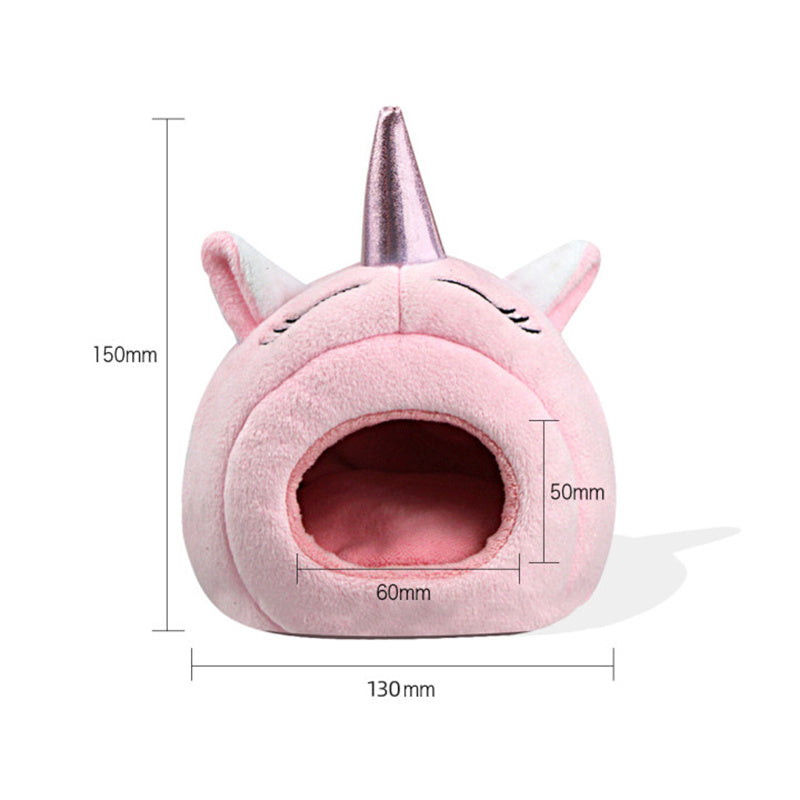 TG-PB080 Cute Soft Pet Bed for Small Pets Hamsters Squirrels, Warming Autumn Winter Indoor Snooze Sleeping Cozy Pet Products - Pink