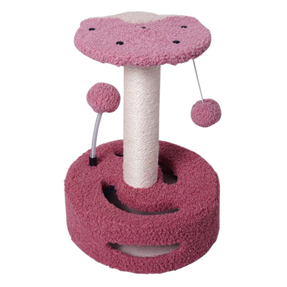 Cat Tree Cat Tower Pet Play Climbing Stand with Dangling Ball for Kittens Adult Cats - Green+Pink