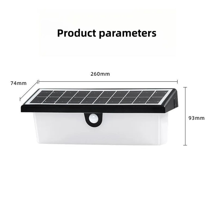 YH0617-PIR Outdoor Solar Power Light Sensing Wall Lamp PIR Induction Waterproof Garden Yard Light
