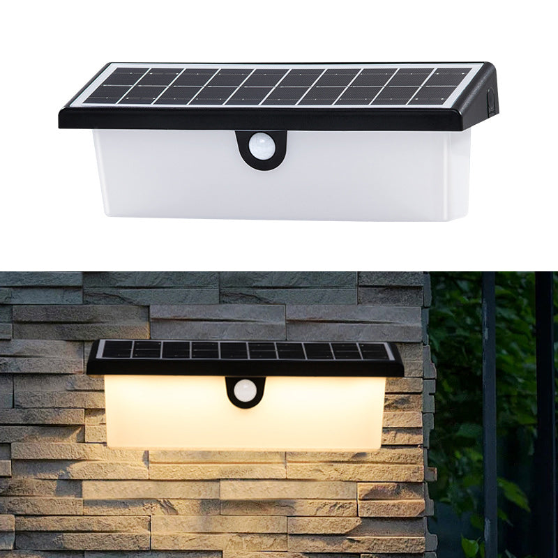 YH0617-PIR Outdoor Solar Power Light Sensing Wall Lamp PIR Induction Waterproof Garden Yard Light